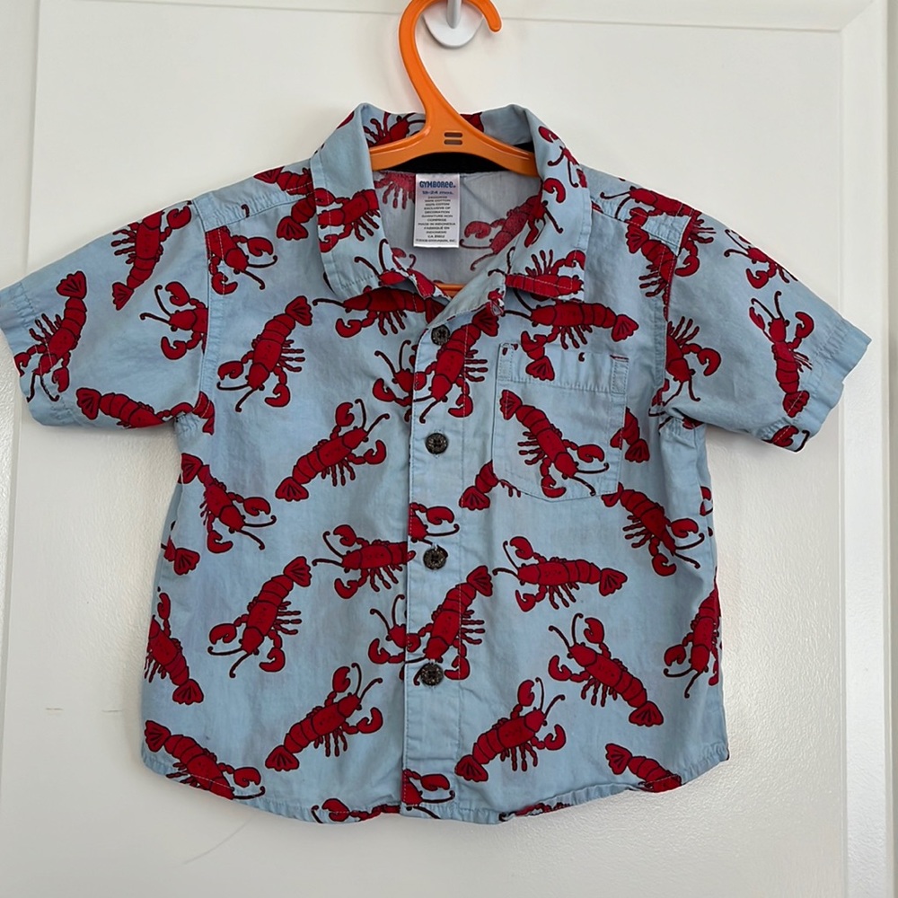 Gymboree cotton button dress shirt star 18-23m